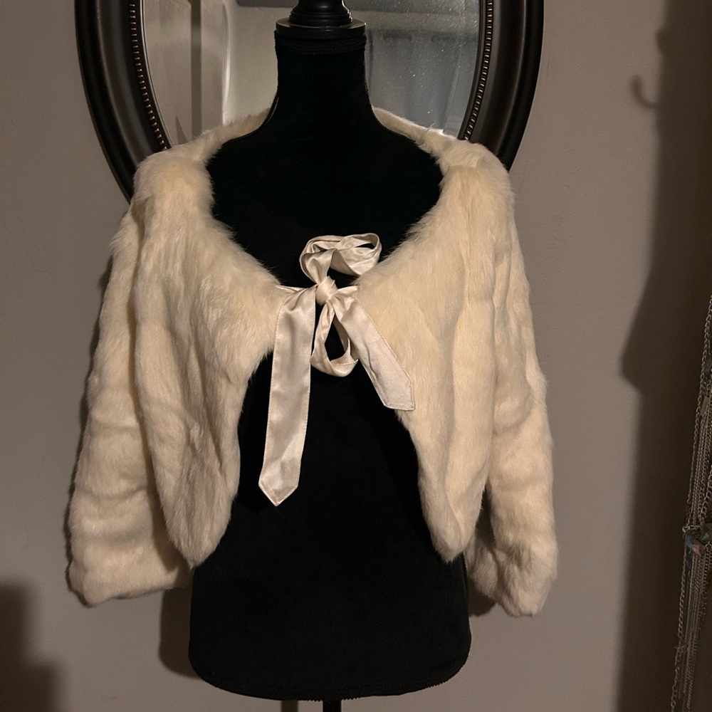 Bebe rabbit fur jacket